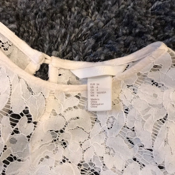 H&M ivory lace/crepe dress - Picture 5 of 6